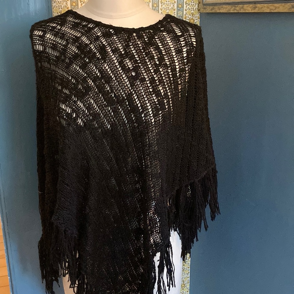 Fringed Poncho pullover